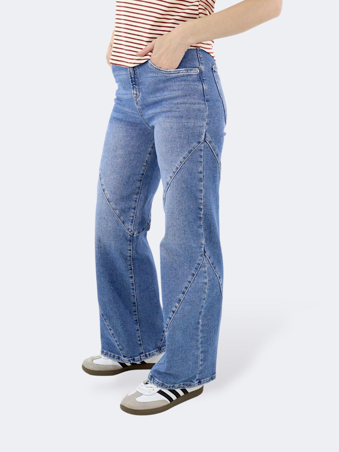 Jeans Wide-Tiro Alto