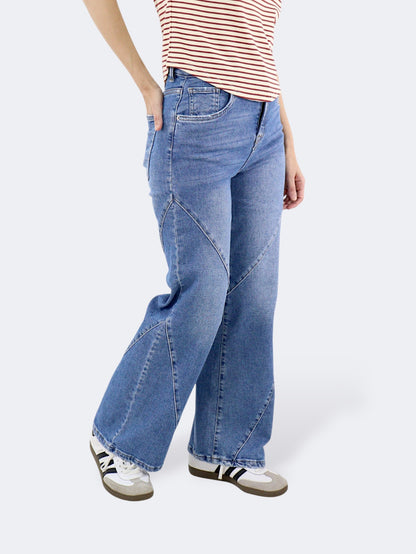 Jeans Wide-Tiro Alto