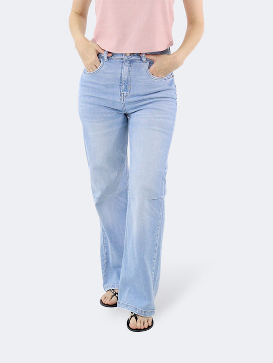 Jeans Wide Leg-Tiro Alto