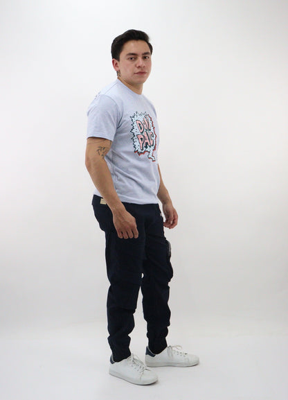 Jogger cargo gabardina de color azul marino