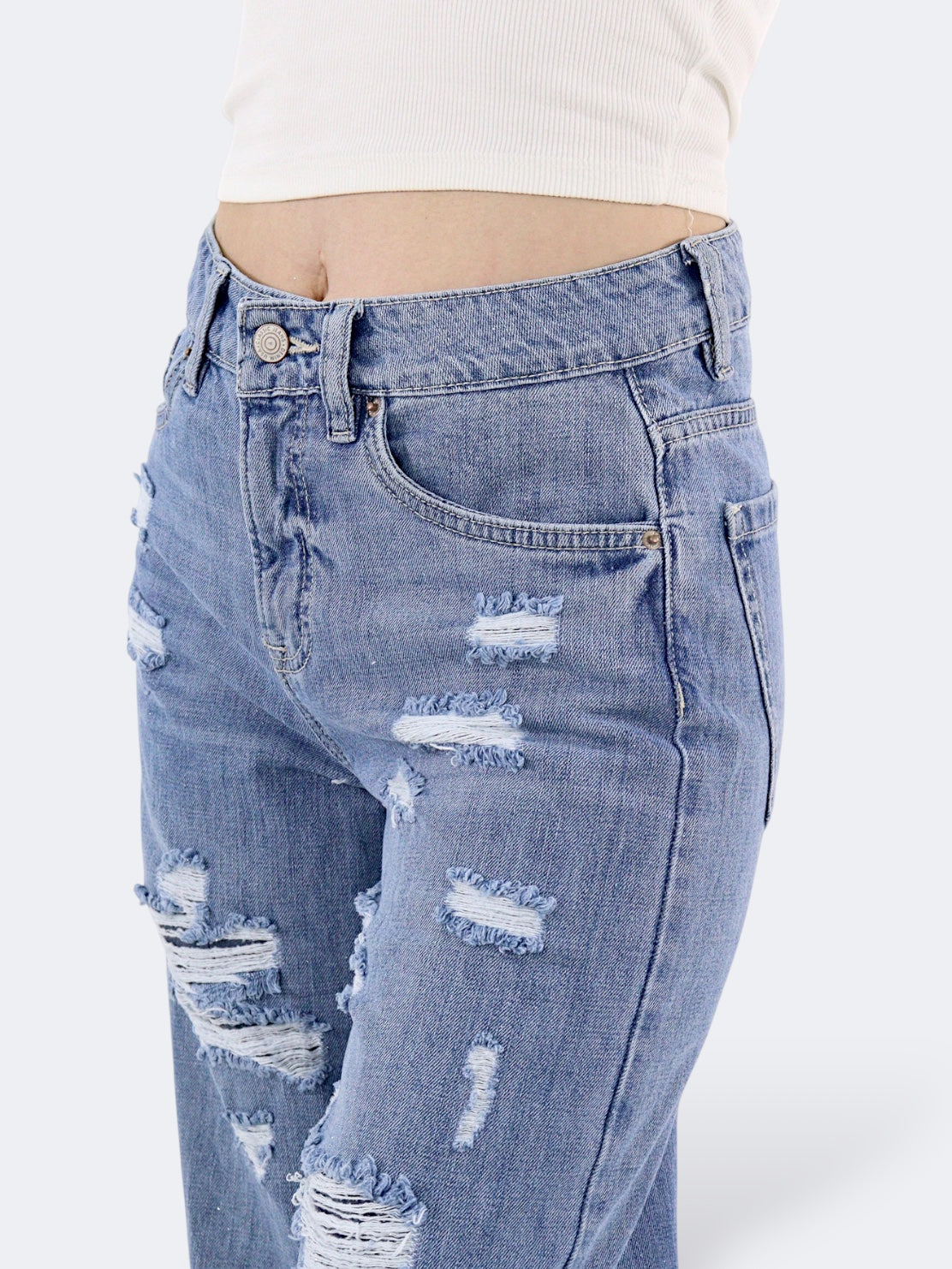 Jeans Wide Leg-Tiro Alto