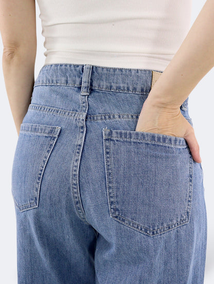 Jeans Wide Leg-Tiro Alto