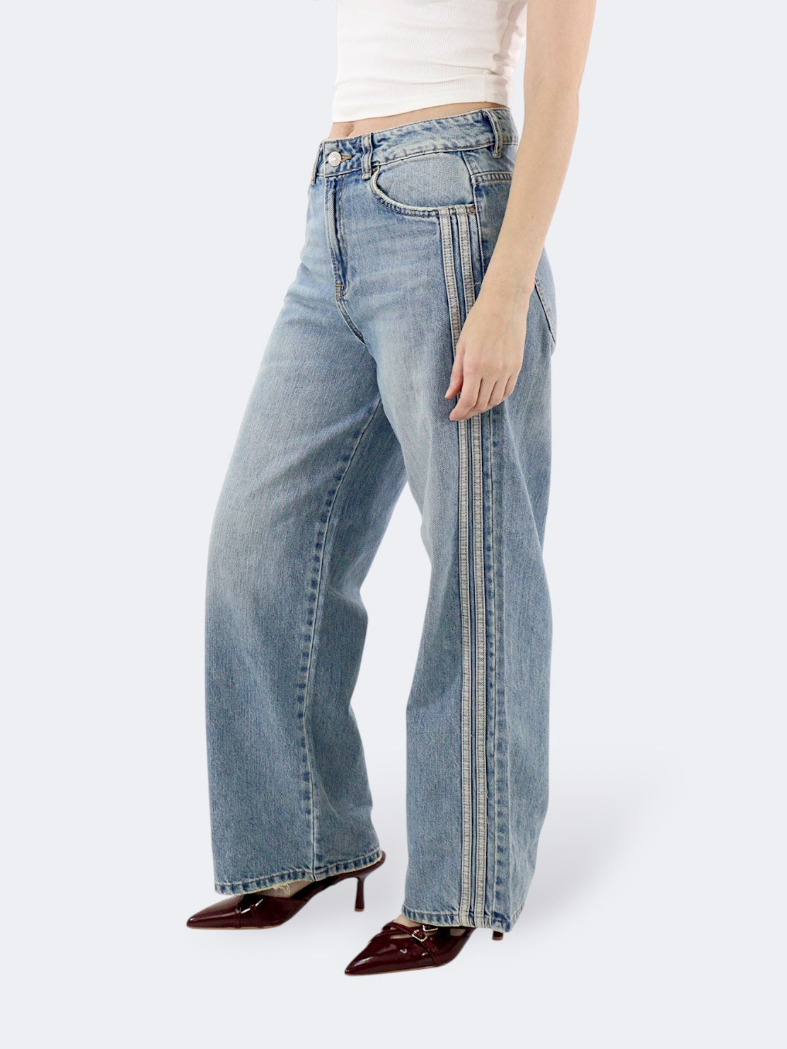 Jeans Wide-Tiro Alto