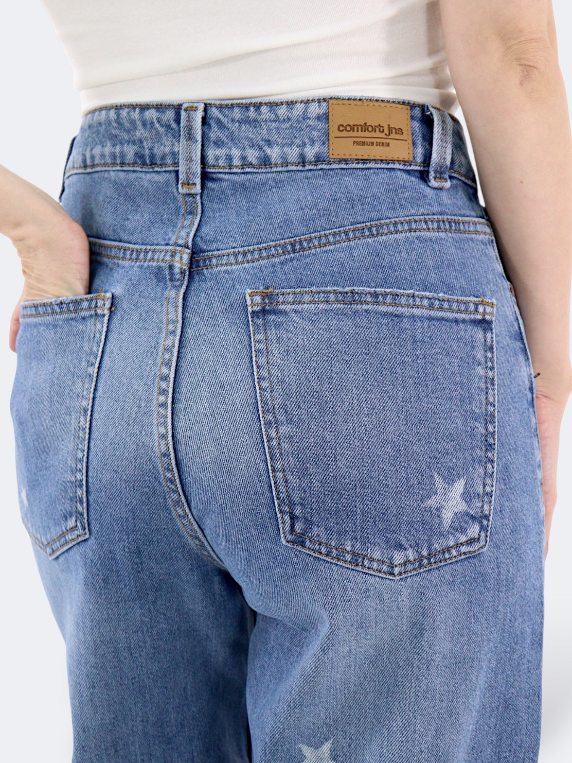 Jeans Baggy-Tiro Alto