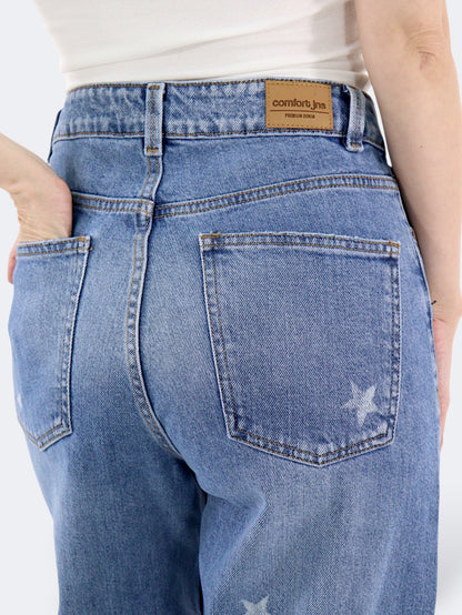 Jeans Baggy-Tiro Alto