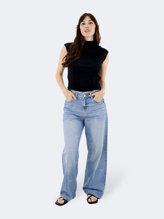 Jeans Wide Leg Brillos