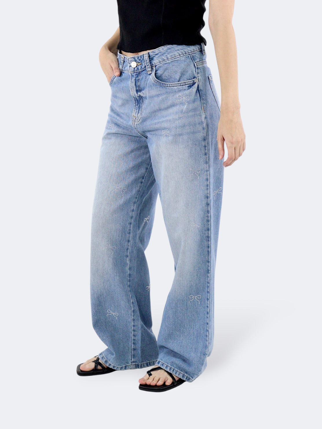 Jeans Wide Leg Brillos