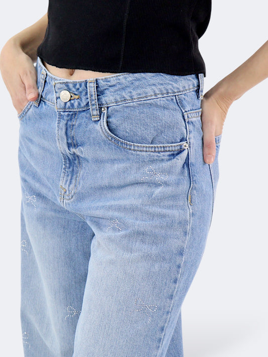 Jeans Wide Leg Brillos