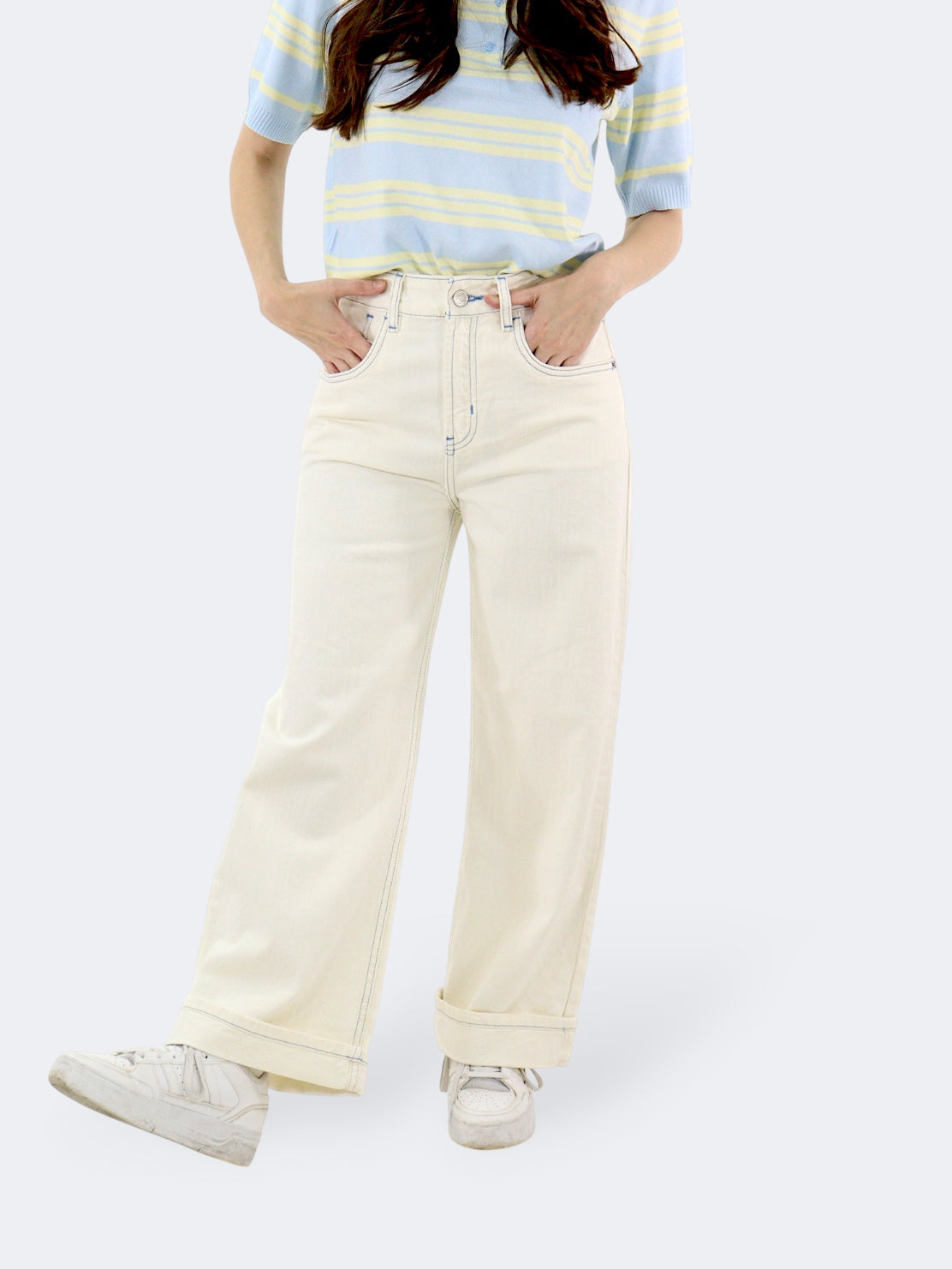 Jeans Wide-Tiro Alto
