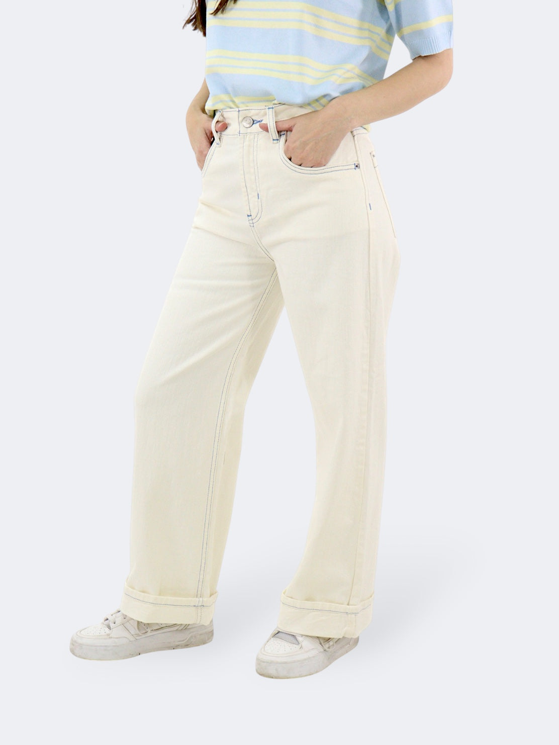 Jeans Wide-Tiro Alto