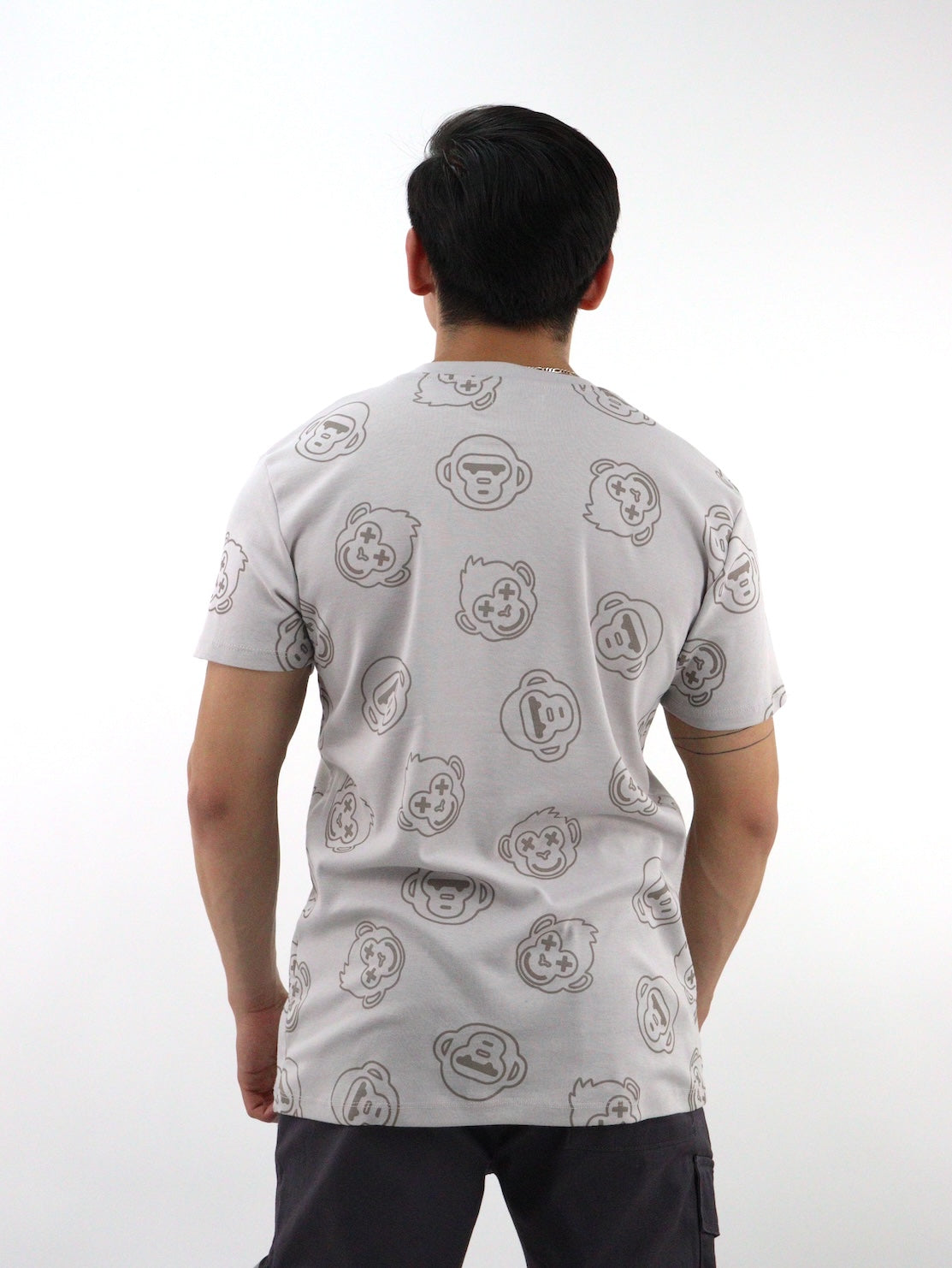 Playera manga corta con estampado monkey
