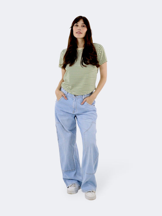 Jeans Baggy-Tiro Alto