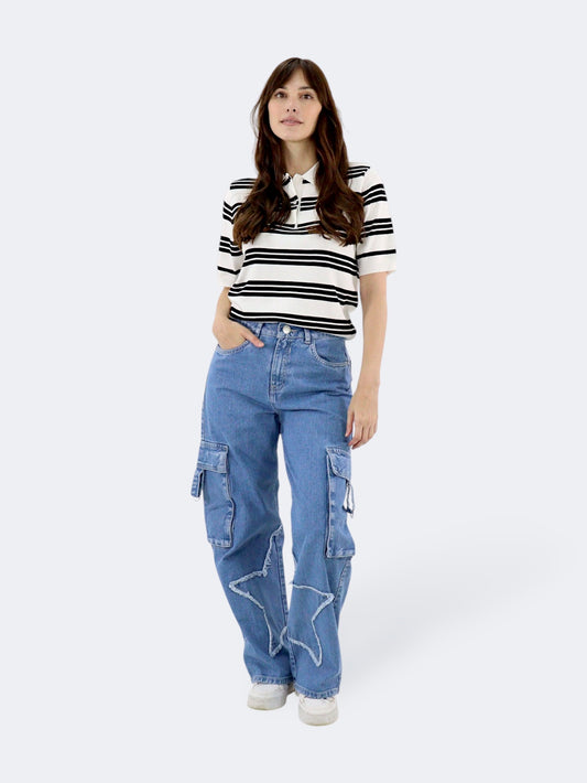 Jeans Wide Leg Cargo