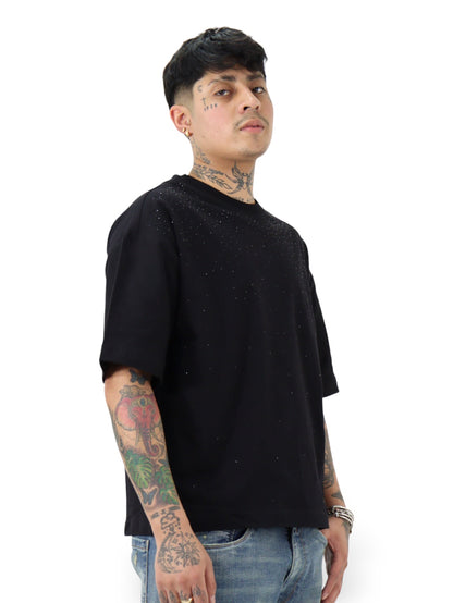 Playera Boxy Fit Con Brillos