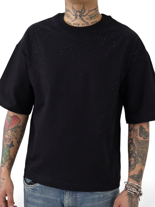 Playera Boxy Fit Con Brillos