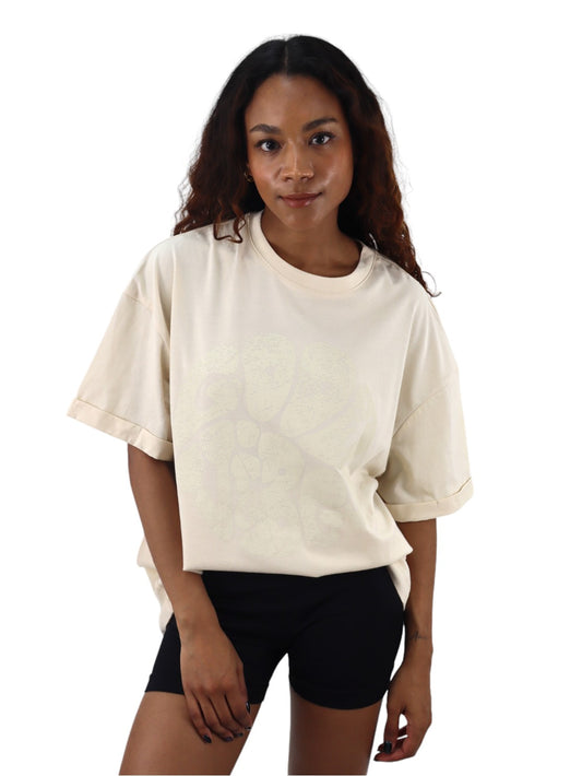 Playera oversize con estampado