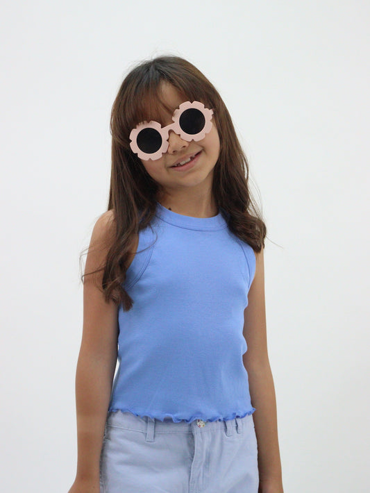 Playera tank de color azul