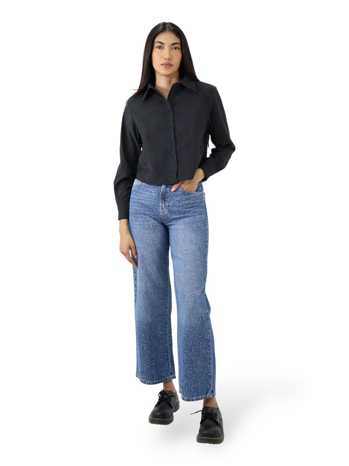Jeans Wide Leg Brillos