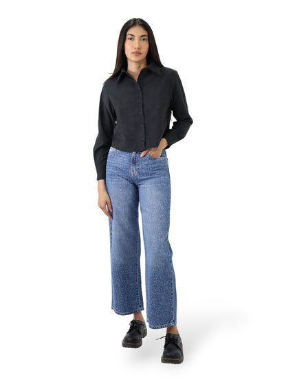 Jeans Wide Leg Brillos