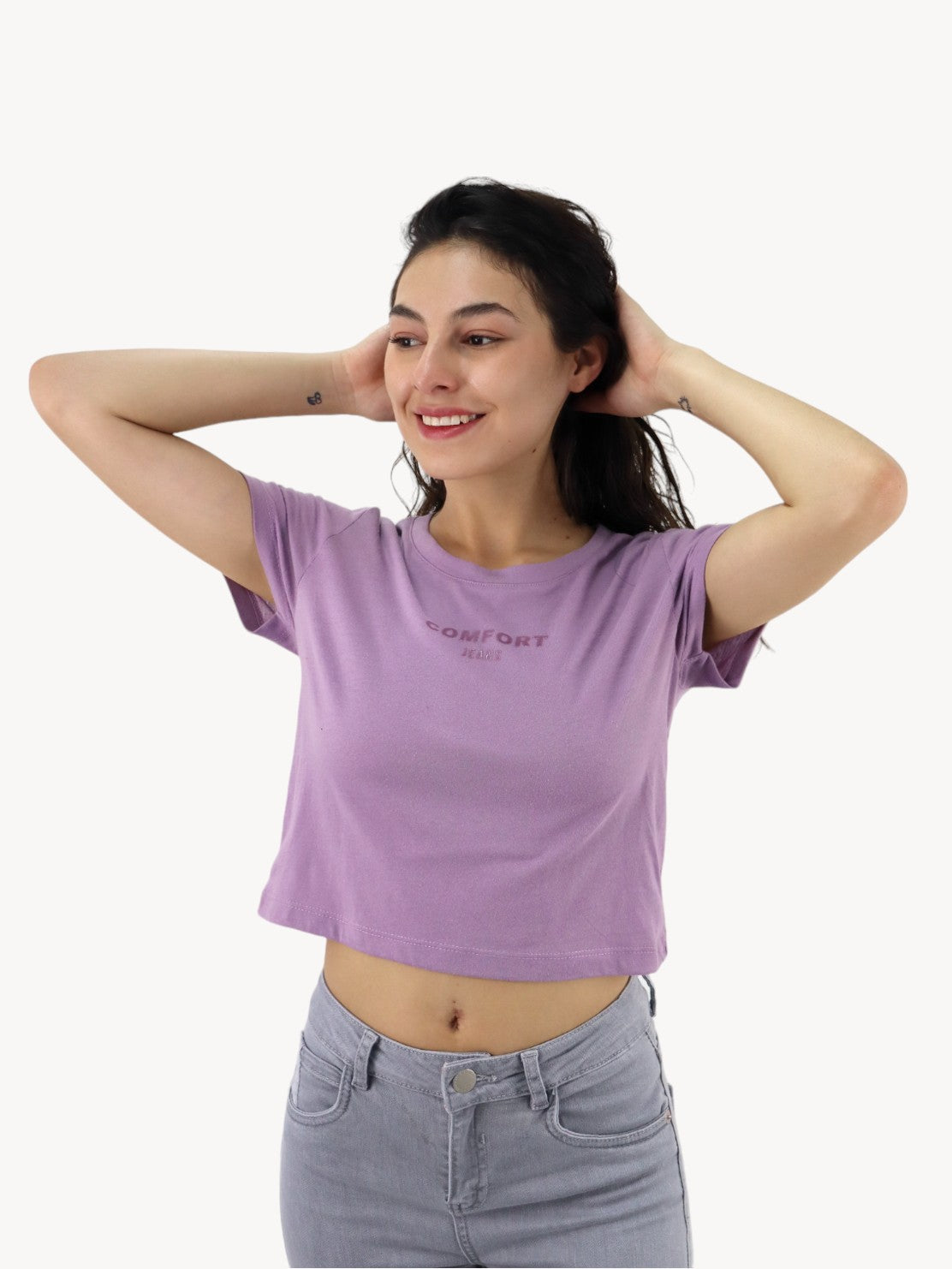 Playera slim size de color lila