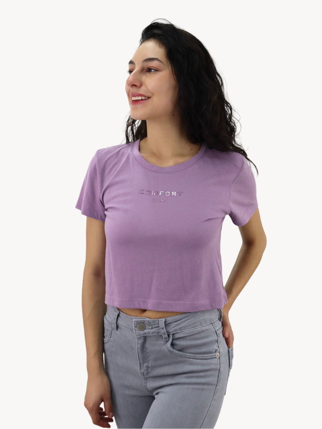 Playera slim size de color lila