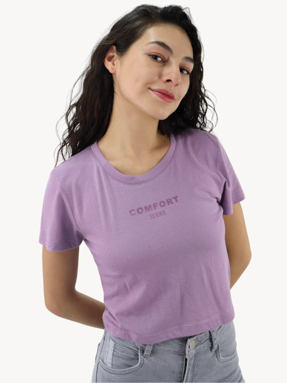 Playera slim size de color lila