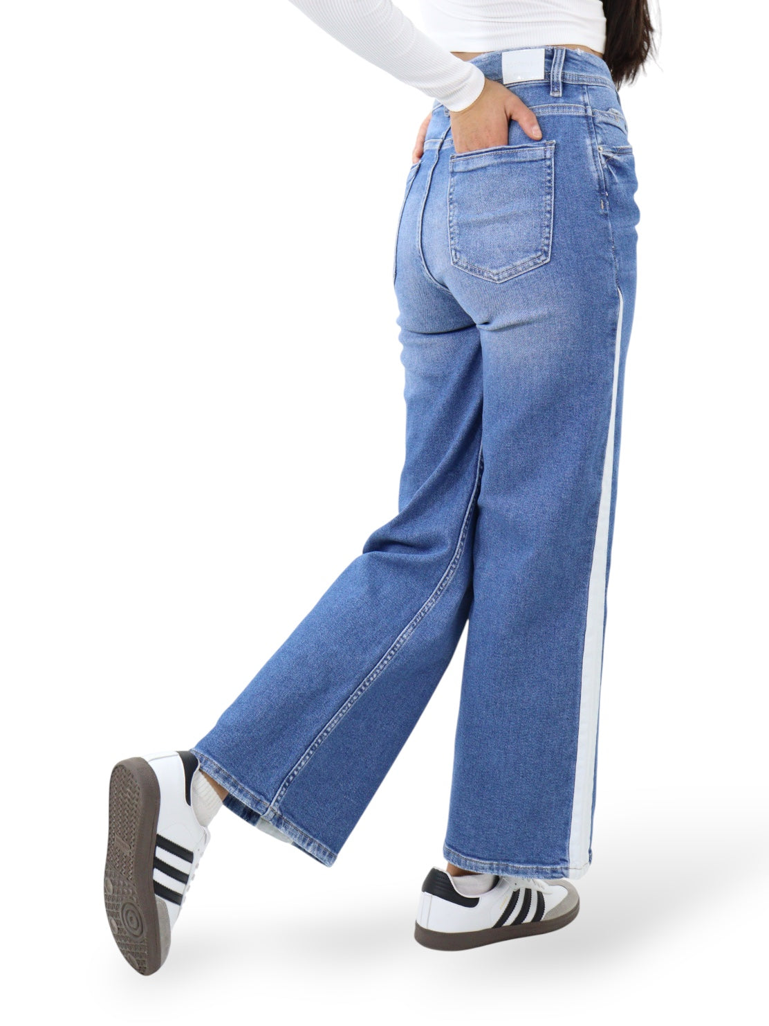 Jeans Wide-Tiro Alto