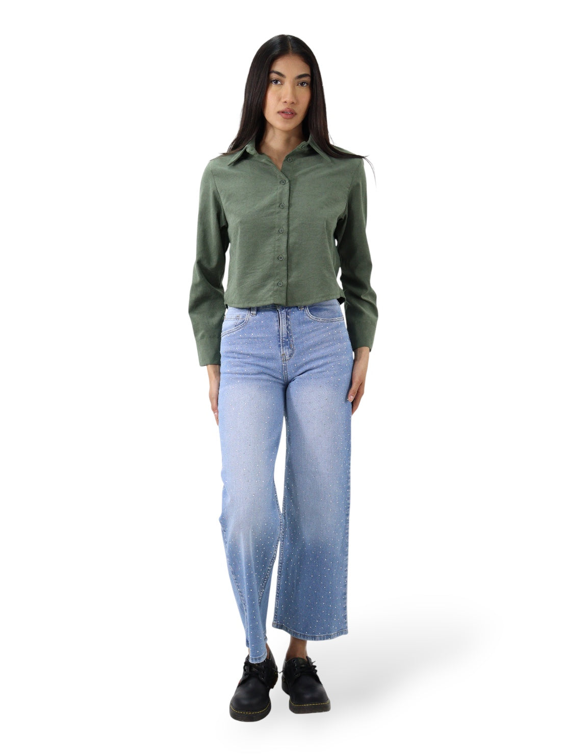 Jeans Wide Leg Brillos