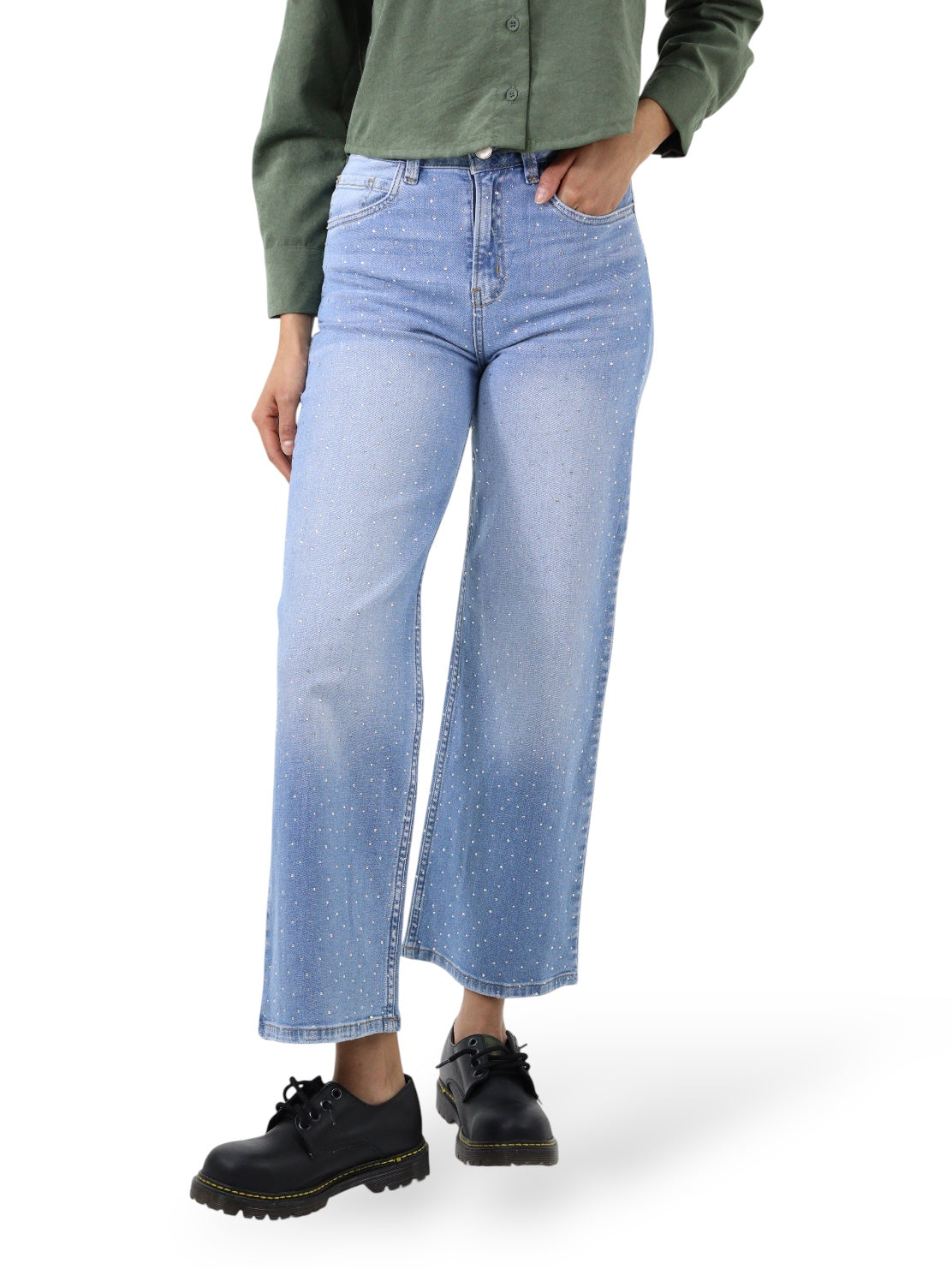 Jeans Wide Leg Brillos