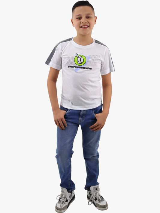 Jeans slim azul medio