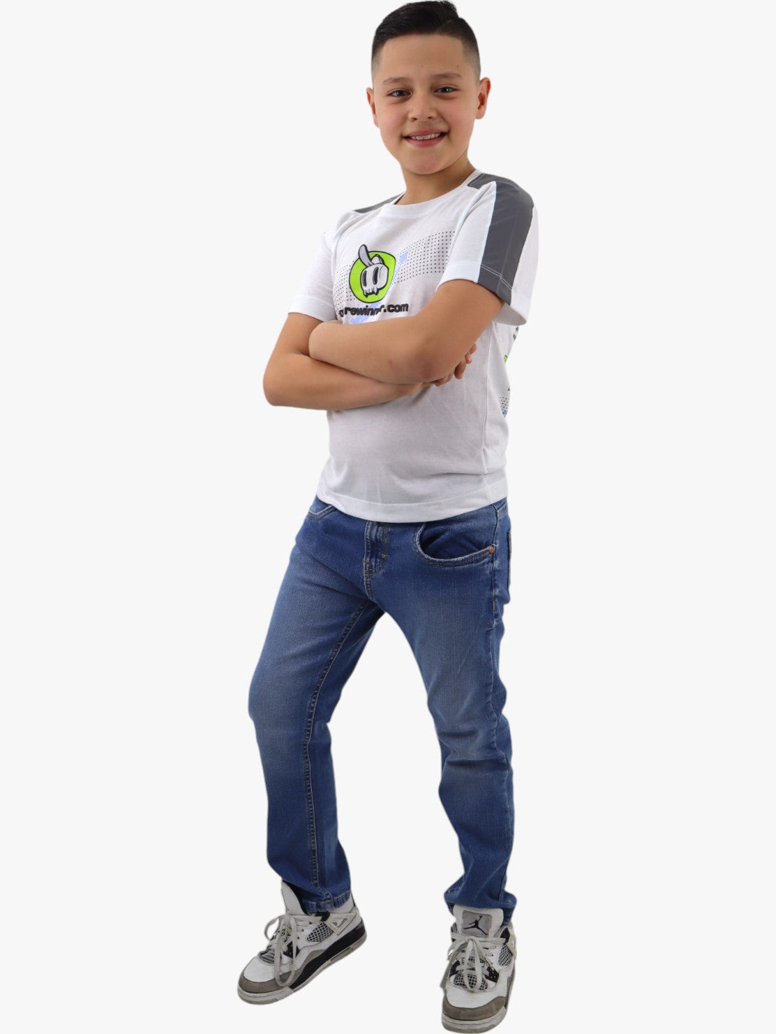 Jeans slim azul medio