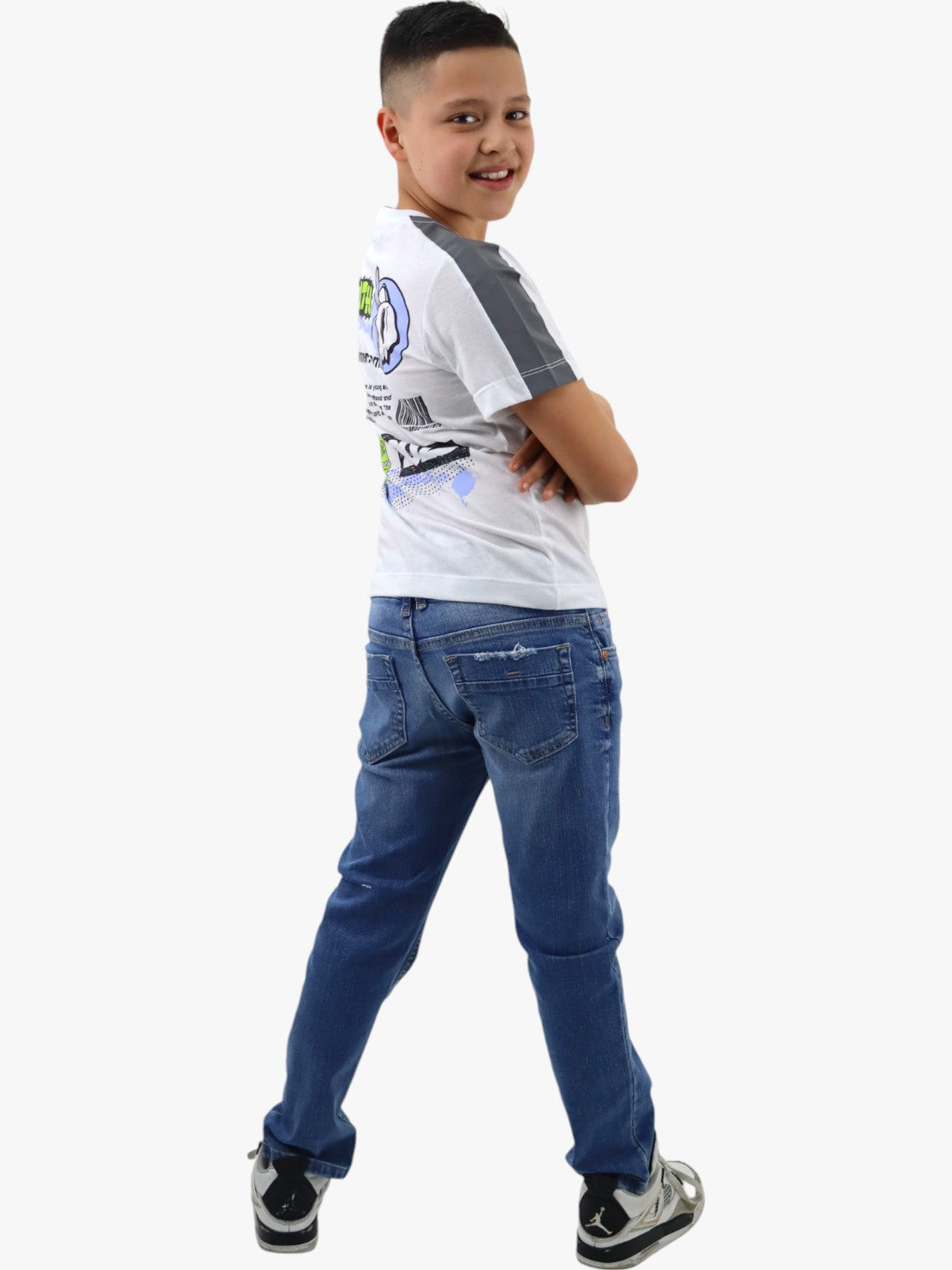 Jeans slim azul medio