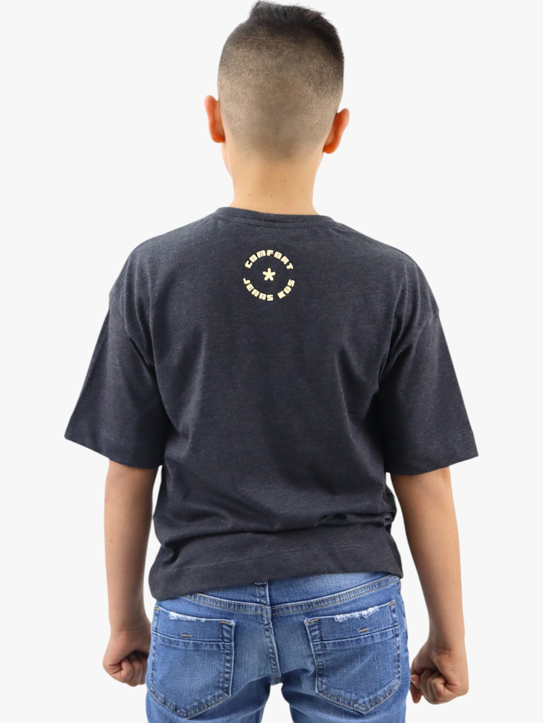 Playera oversize gris oxford
