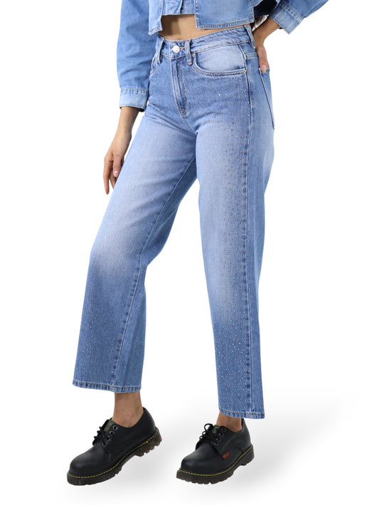 Jeans Wide Leg Brillos