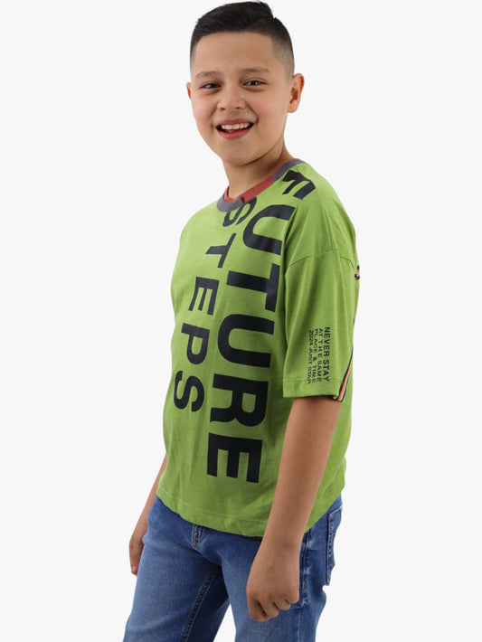 Playera manga corta con estampado