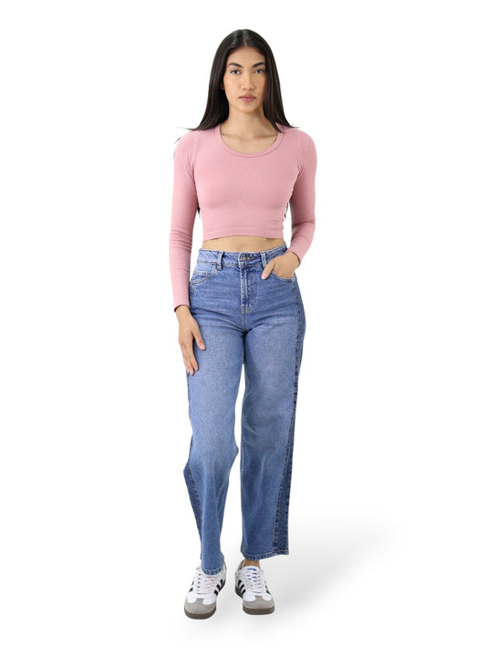 Jeans Baggy-Tiro Alto