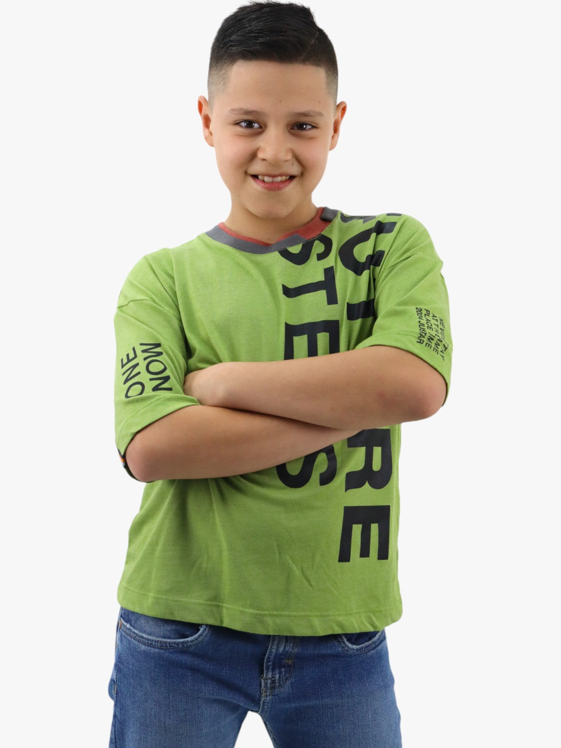 Playera manga corta con estampado
