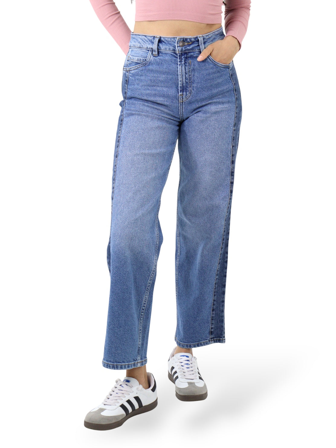 Jeans Baggy-Tiro Alto