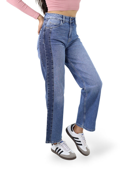 Jeans Baggy-Tiro Alto