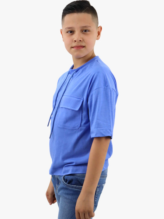 Playera oversize de color azul