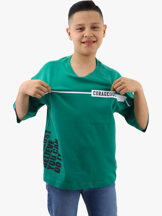 Playera oversize de color verde