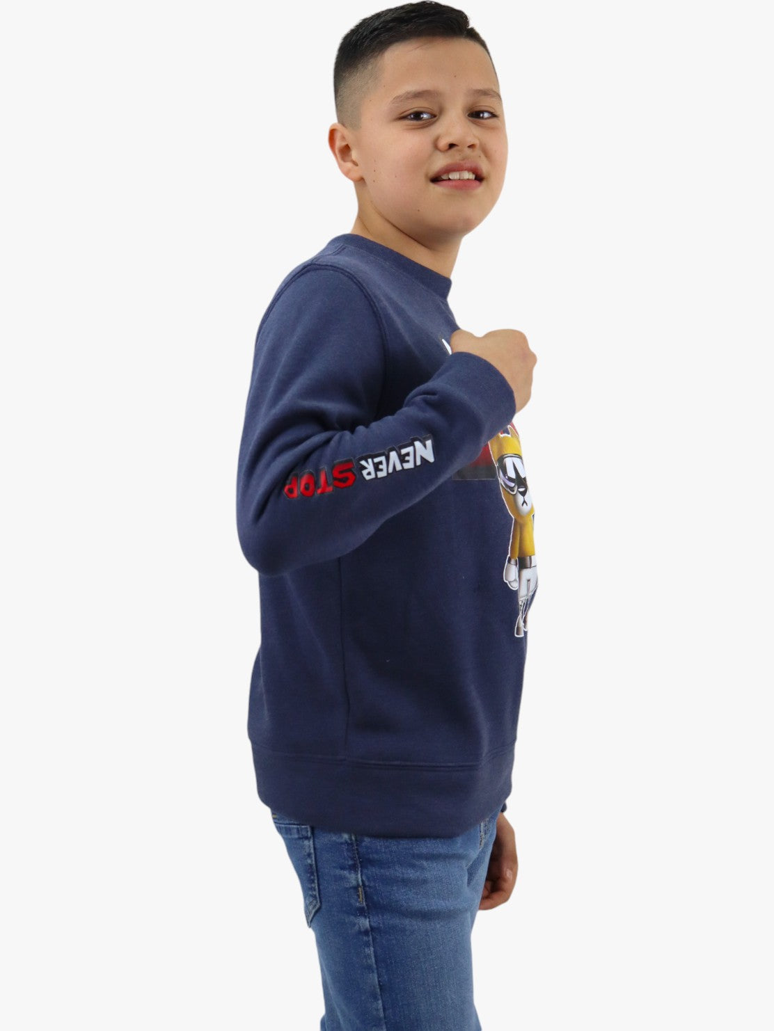 Sudadera cerrada con estampado de oso