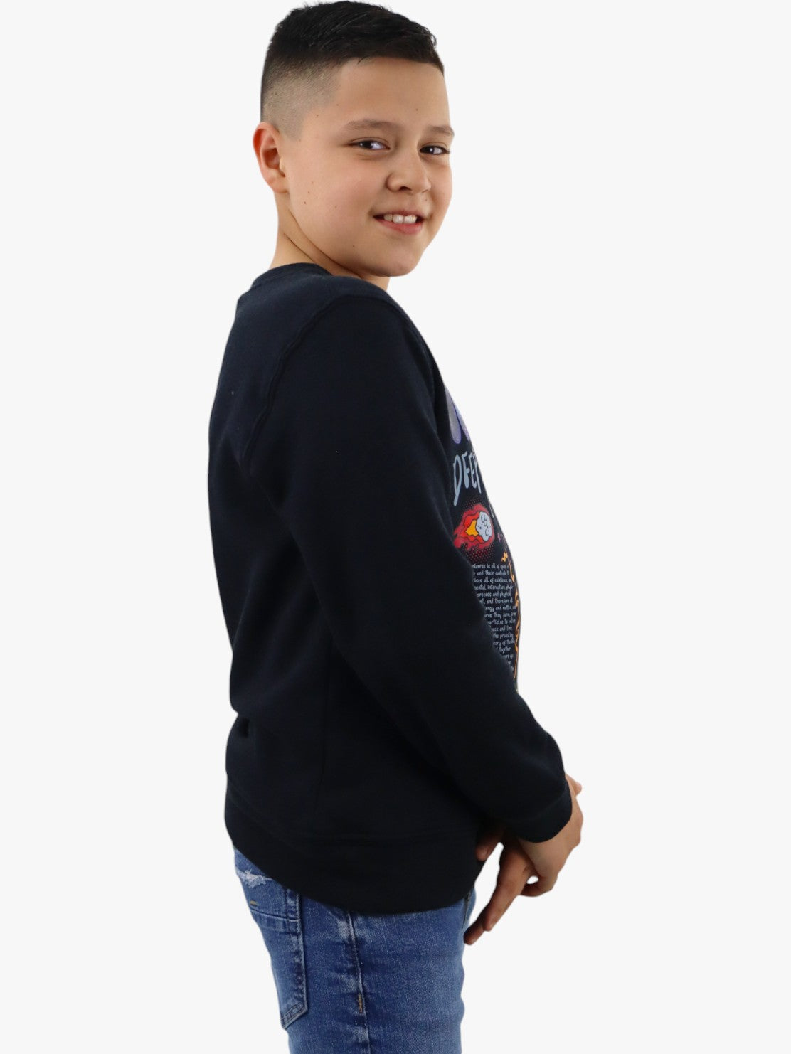 Sudadera cerrada con estampado espacial