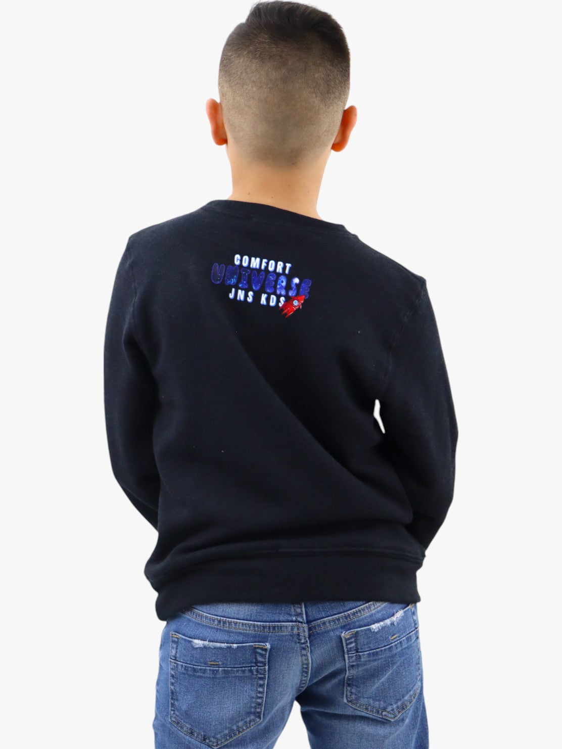 Sudadera cerrada con estampado espacial