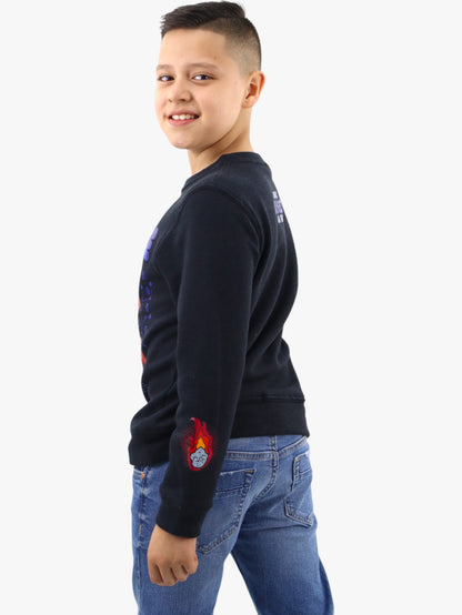 Sudadera cerrada con estampado espacial