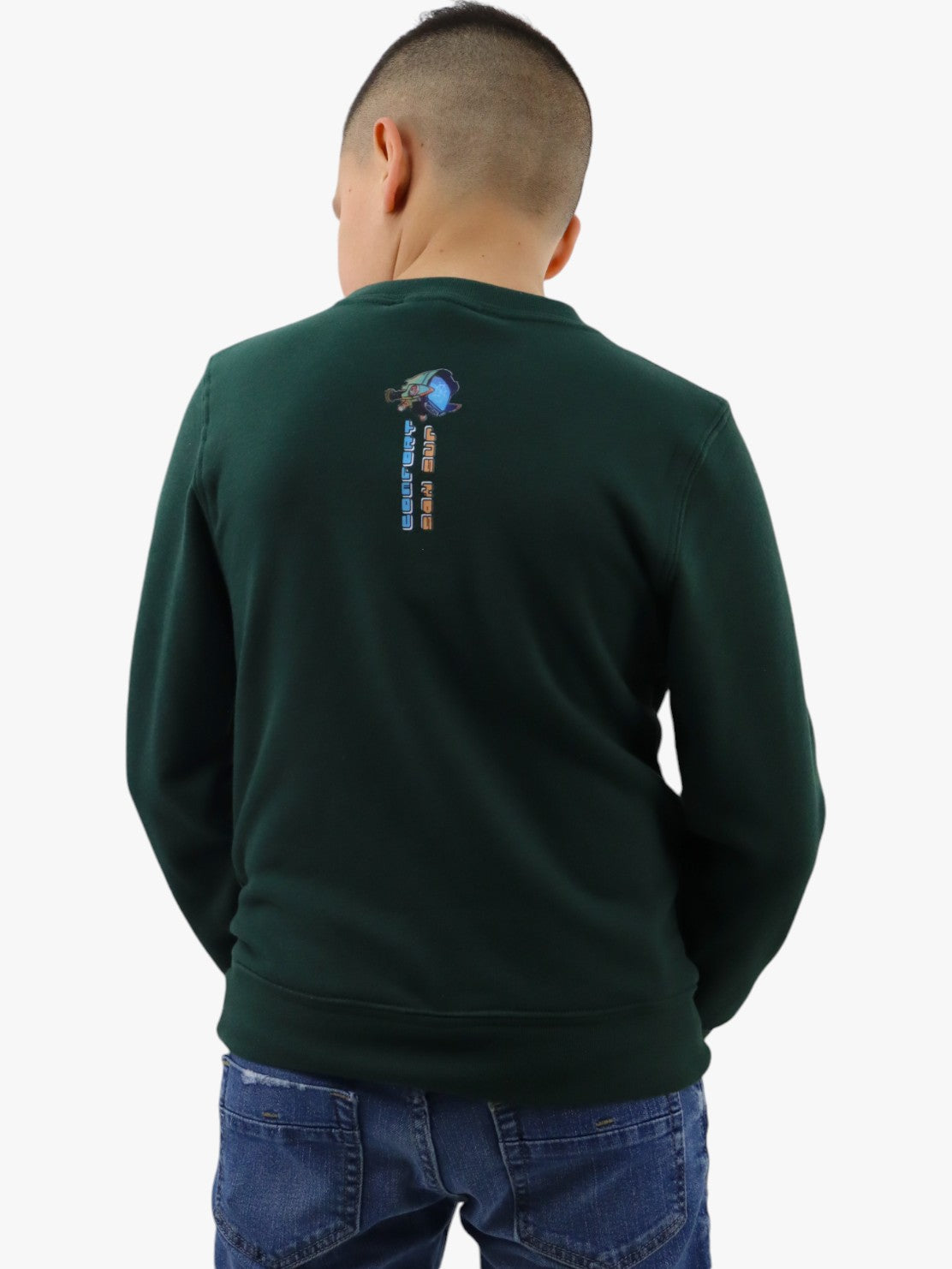 Sudadera cerrada con estampado