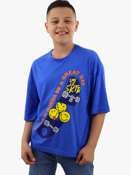Playera oversize smiley