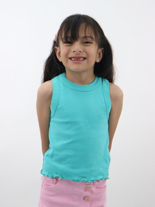 Playera tank de color verde