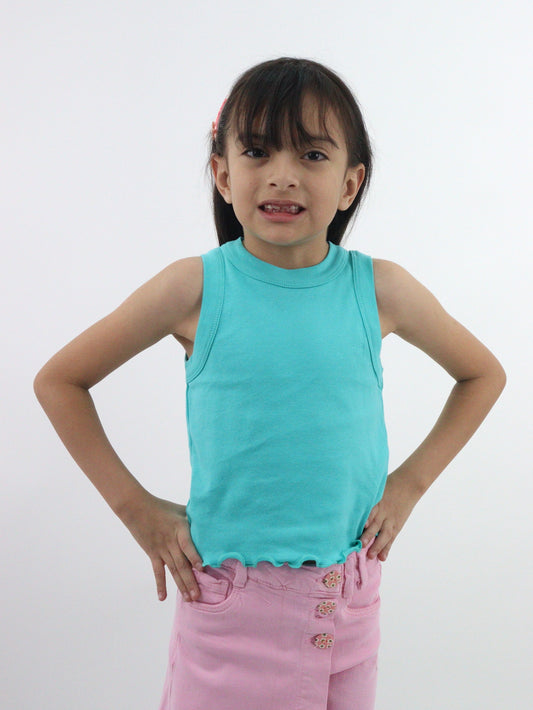 Playera tank de color verde