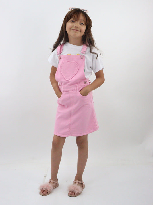 Falda peto de color rosa